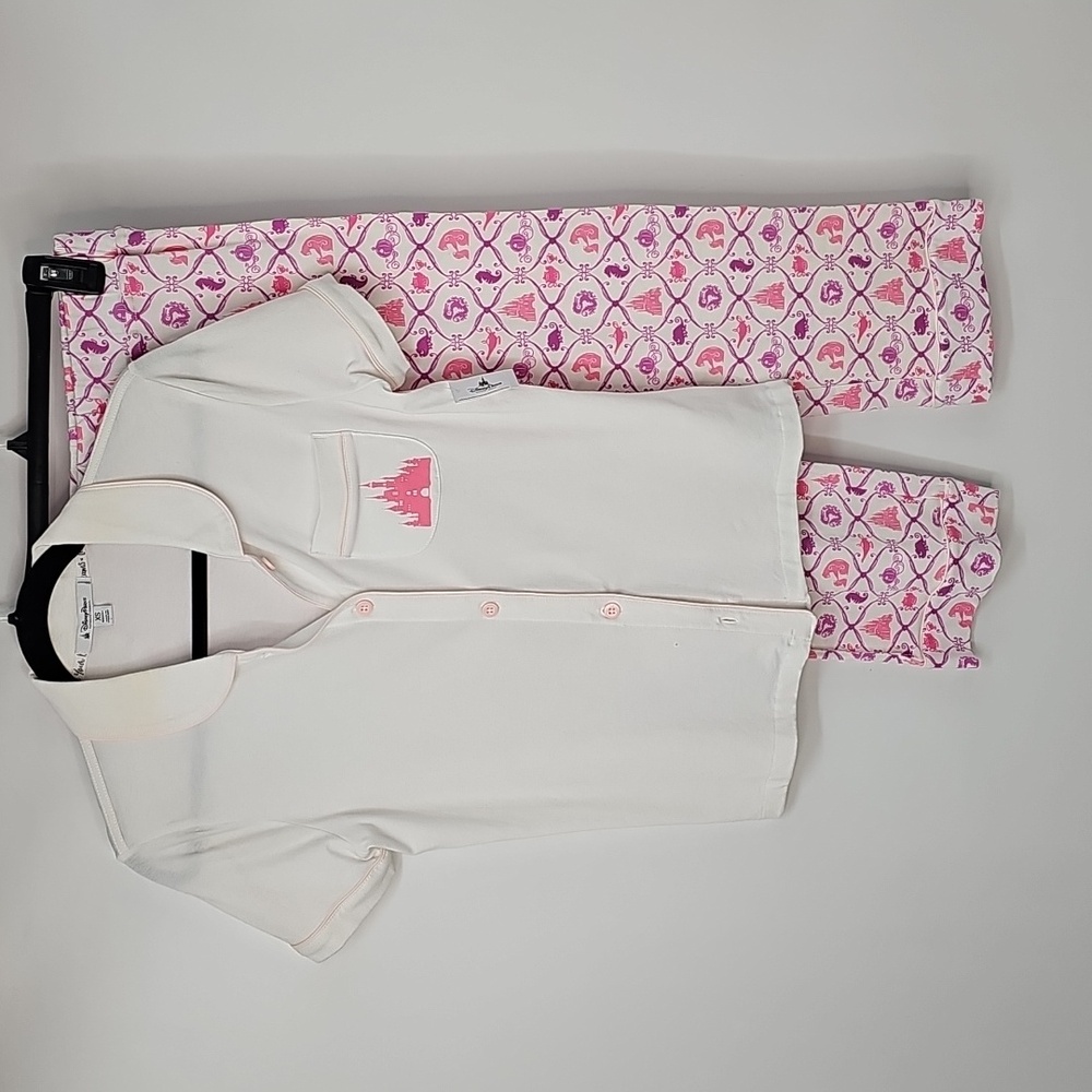 Authentic Disney Pajamas Original Lounge Set Barbie Pink Purple & White